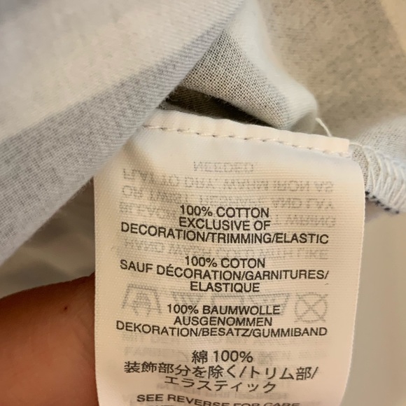 J. Crew navy and white off the shoulder top - Picture 5 of 5